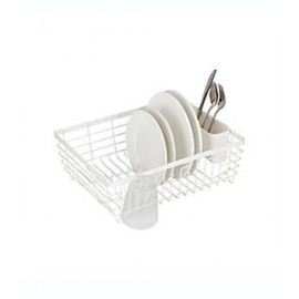 Escurridor de alambre grande Squared Away® color blanco brillante