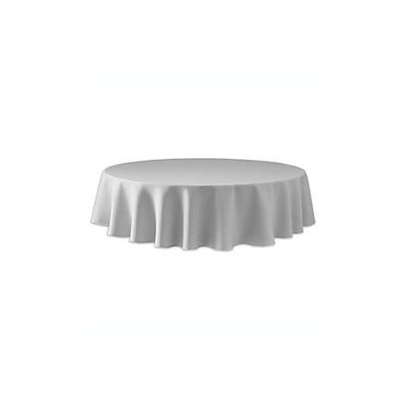 Mantel redondo Simply Essential™ Essentials de 1.77 m color gris
