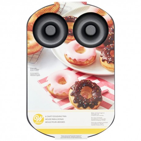 Molde para 6 donas de acero Wilton® color negro