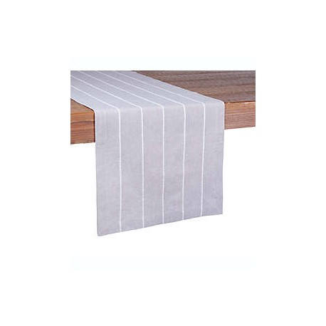 Camino de mesa Our Table™ de 1.82 m a rayas color gris