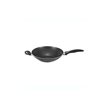 Wok antiadherente de aluminio T-Fal® Pure Cook color negro de 35.56 cm