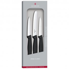 Cuchillos mondadores de acero inoxidable Victorinox®, 3 piezas