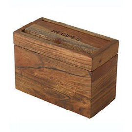 Caja de madera para guardar recetas Our Table™