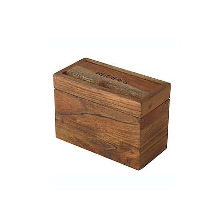 Caja de madera para guardar recetas Our Table™