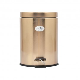 Bote de basura de acero inoxidable con pedal Sablón® de 5 L color oro rosa