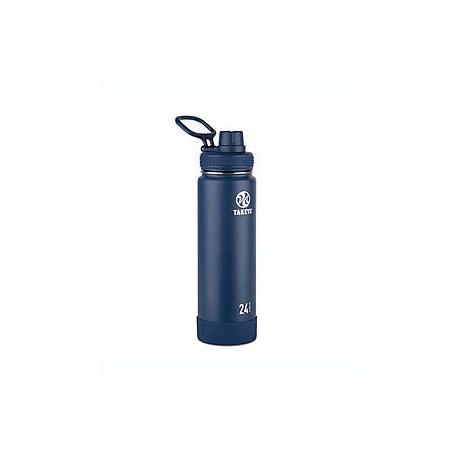 Botella aislada de acero inoxidable Actives Takeya® de 709.76 mL en azul media noche