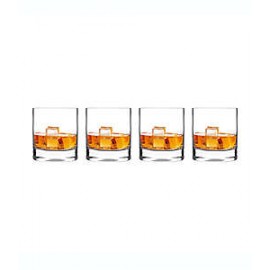 Vasos de vidrio Luigi Bormioli Classico SON.hyx® dobles de corte antiguo, Set de 4