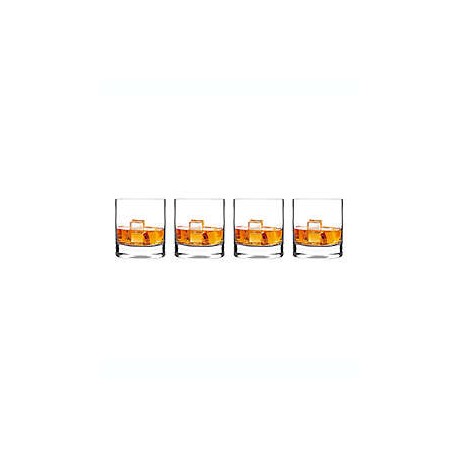 Vasos de vidrio Luigi Bormioli Classico SON.hyx® dobles de corte antiguo, Set de 4