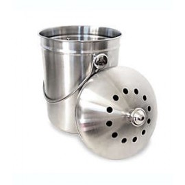 Bote para composta de acero inoxidable Natural Home