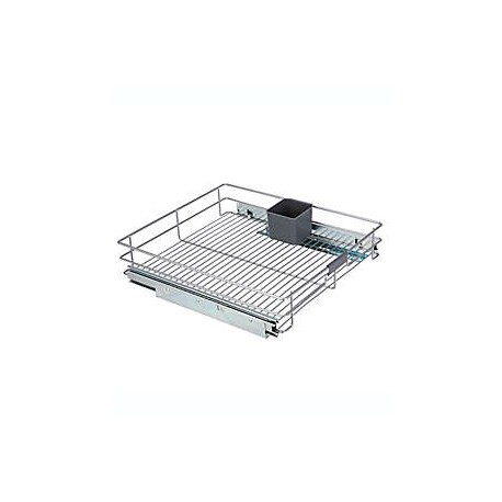 Organizador de acero Squared Away™ deslizable de 45.97 cm para gabinete color níquel cepillado