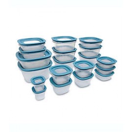 Contenedores de alimentos de plástico Rubbermaid® Flex & Seal con tapas, 38 piezas