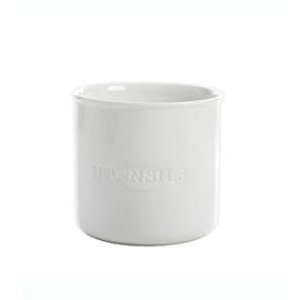 Contenedor de porcelana para utensilios Our Table™ Simply White Words