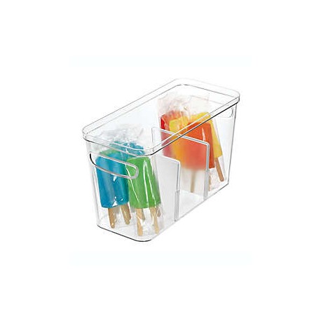 Contenedor para refrigerador Squared Away™ con 2 divisiones transparente