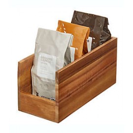 Contenedor chico de madera de acacia Squared Away™