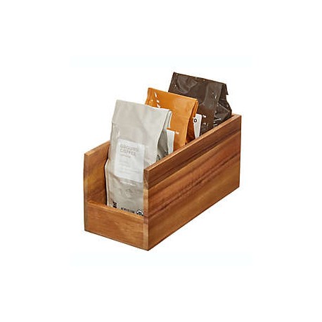 Contenedor chico de madera de acacia Squared Away™
