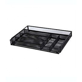 Organizador expandible de acero para cubiertos Squared Away™ color negro