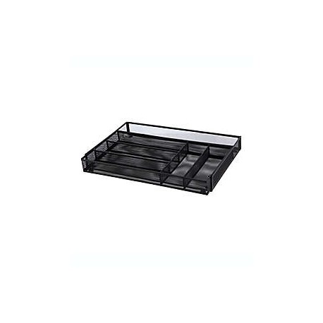 Organizador expandible de acero para cubiertos Squared Away™ color negro