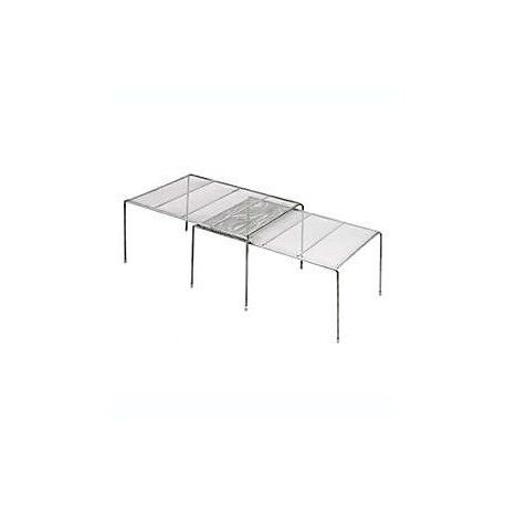 Organizador de malla de metal Squared Away™ expandible para estantes de gabinete color níquel mate, 2 piezas