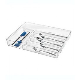 Organizador para cubiertos Squared Away™ con 6 compartimentos transparente