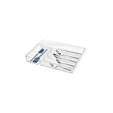 Organizador para cubiertos Squared Away™ con 6 compartimentos transparente