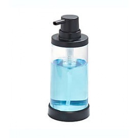 Dispensador de jabón de plástico Simply Essential™ color negro mate