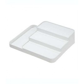 Organizador de plástico reciclado Squared Away™ de 3 niveles color blanco brillante