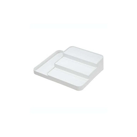 Organizador de plástico reciclado Squared Away™ de 3 niveles color blanco brillante
