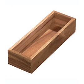 Organizador de cajón de madera de acacia Squared Away™ de 7.62 x 22.86 cm