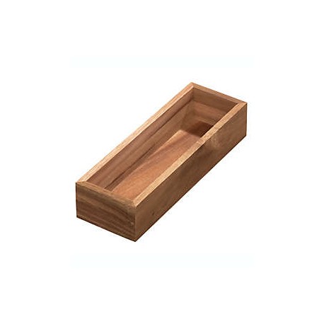 Organizador de cajón de madera de acacia Squared Away™ de 7.62 x 22.86 cm