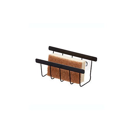 Portaesponjas de acero Squared Away™ color negro mate