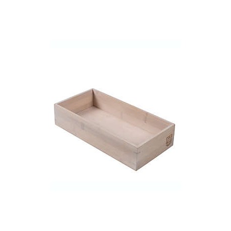 Organizador para cajones de bambú Squared Away™ de 15.24 x 30.48 cm color blanco