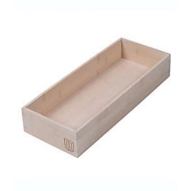 Organizador para cajones de bambú Squared Away™ de 15.24 x 38.1 cm color blanco