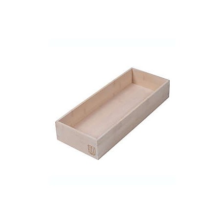 Organizador para cajones de bambú Squared Away™ de 15.24 x 38.1 cm color blanco