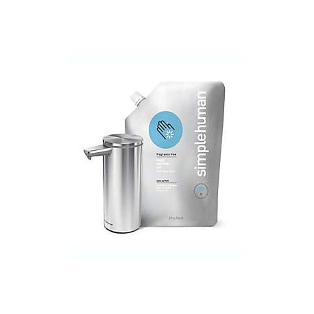 Dispensador de jabón recargable de metal simplehuman® con jabón para manos