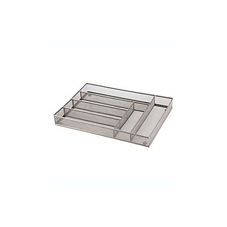 Organizador para cubiertos de acero Squared Away™ grande color níquel mate