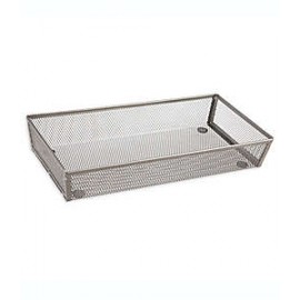 Organizador para cajón de acero Squared Away™ de 15.24 x 30.48 cm color níquel mate