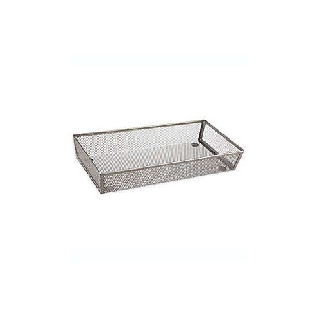 Organizador para cajón de acero Squared Away™ de 15.24 x 30.48 cm color níquel mate