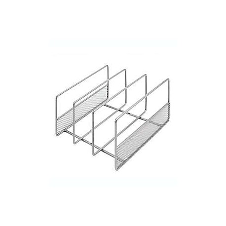 Organizador de malla metálica Squared Away™ para charolas y tablas color níquel mate