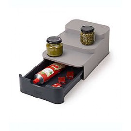 Organizador compacto de polipropileno Joseph Joseph® CupboardStore™ con diseño escalonado color gris/blanco