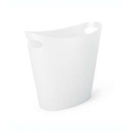Bote de basura Simply Essential™ delgado color blanco