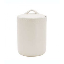 Frasco de cerámica Bee & Willow™ Asheville Vine Leaf de 1.95 L color marfil