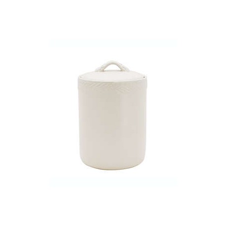 Frasco de cerámica Bee & Willow™ Asheville Vine Leaf de 1.95 L color marfil