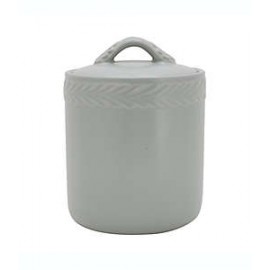Frasco de cerámica Bee & Willow™ Asheville Vine Leaf de 650.61 mL color gris