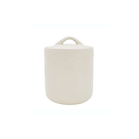Frasco de cerámica Bee & Willow™ Asheville Vine Leaf de 709.76 mL color marfil