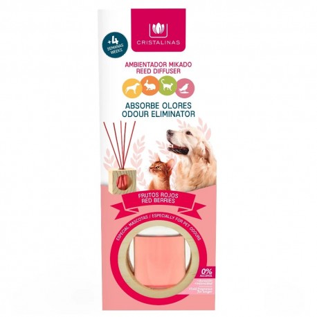 Ambientador de varillas Cristalinas™ absorbente de olores, aroma frutos rojos