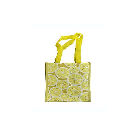 Bolsa chica reutilizable H for Happy™ con diseño de limones multicolor