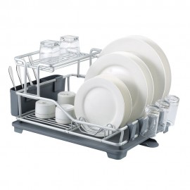 Escurridor para trastes doble de aluminio Namaro Design® color gris