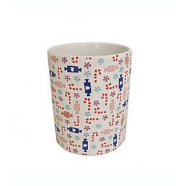 Contenedor de cerámica para utensilios H for Happy™ navideño multicolor