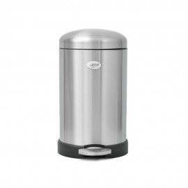 Bote de basura de acero inoxidable con pedal Sablón® de 12 L color plata