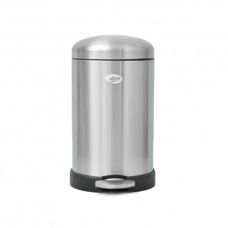 Bote de basura de acero inoxidable con pedal Sablón® de 12 L color plata